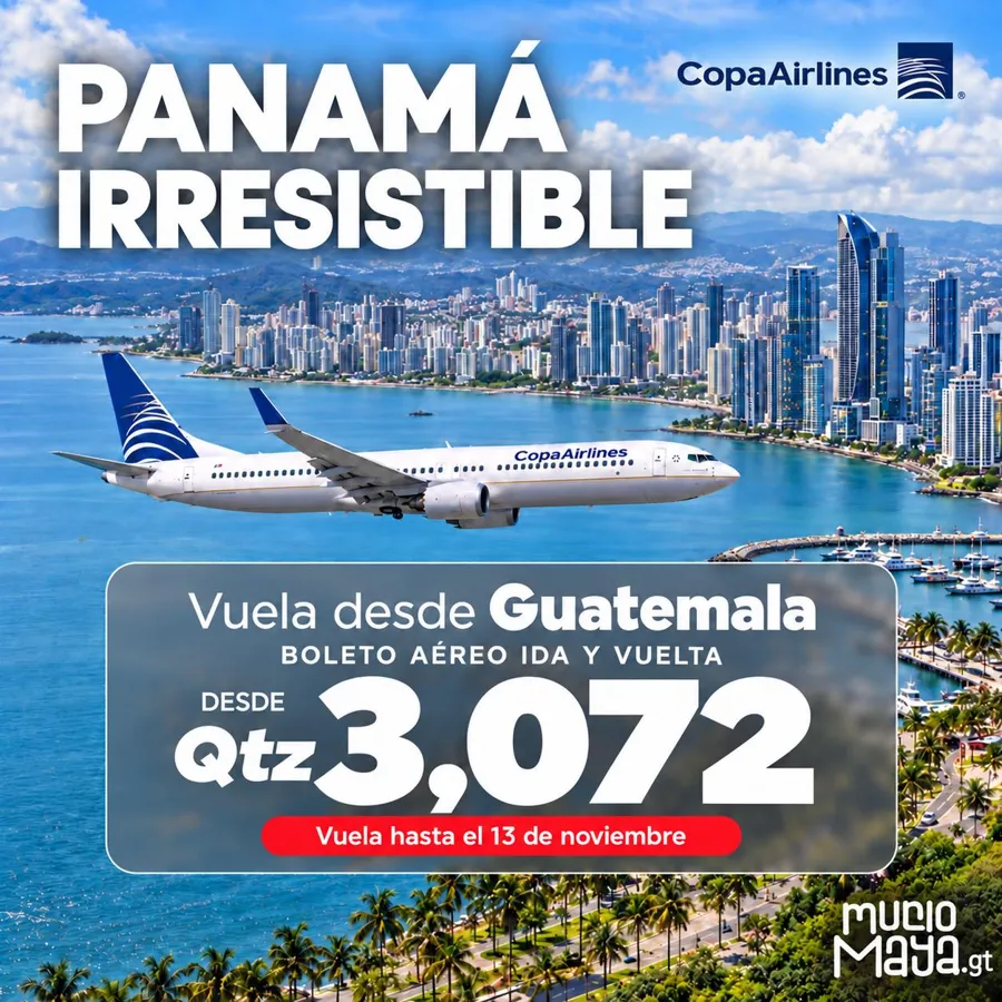 Promoción Panamá irresistible, vuelo desde Q3,072