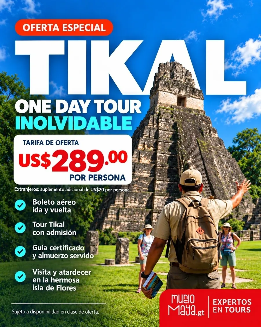 Tikal en un día desde US$289